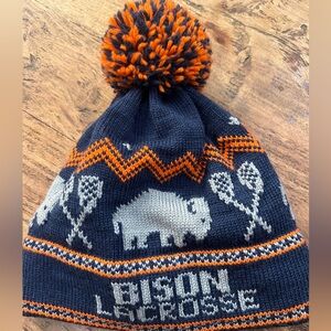 NWOT Bucknell Bison lacrosse merino beanie with fleece lining by Turtle Fur.